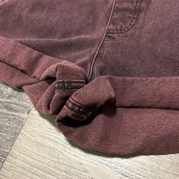 We the Free Red Denim Ziggy Shortalls Overalls Shorts Jean Women’s Medium - Picture 3 of 11